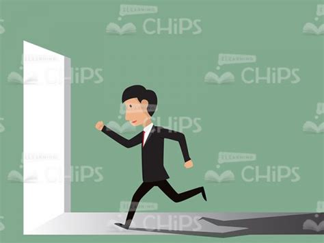 Male Vector Character Running Into Door Elearningchips