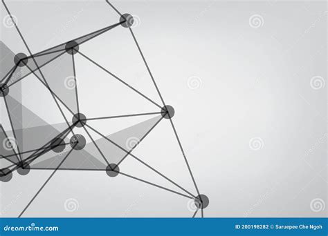 Riassunto Di Linee Di Poli Basse Mesh Bianche Tecnologia Di Sfondo