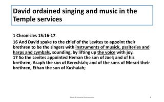 Music and musical instruments in bible times | PPT