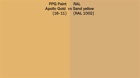 Ppg Paint Apollo Gold Vs Ral Sand Yellow Ral Side By