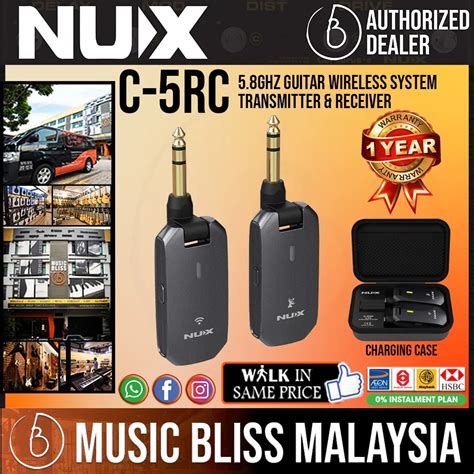 Nux C Rc Ghz Guitar Wireless System Transmitter And Receiver With