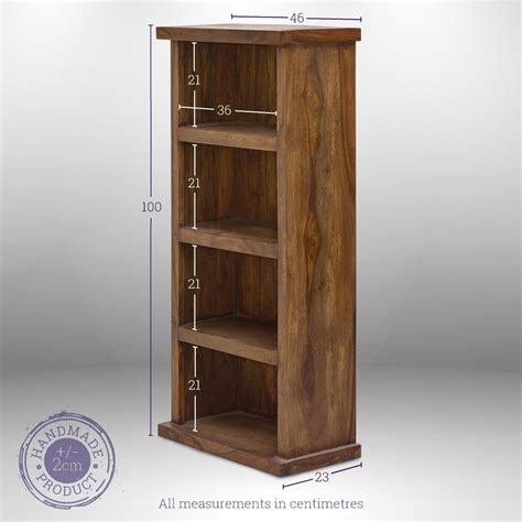 Solid Sheesham Wood Bookshelf In Natural Honey Finish Furniture