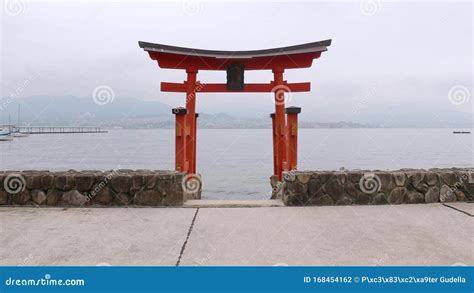 Tori Gate At The Water In Miyajima Japan Stock Footage Video Of Gate