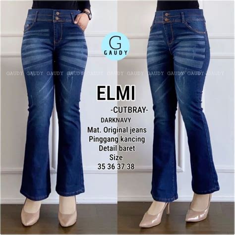 Celana Jeans Wanita Cutbray Kancing 2 Model Terbaru Cutbray Jeans