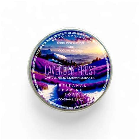 Captain Nemos Lavender Frost Menthol Lavender Shaving Soap 100g