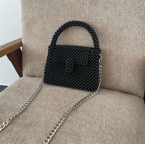 Beaded Pearl Bag, Black Bag, Classic Bag, Casual Bag, Trendy Bag 2024 ...