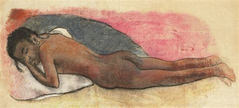 Reclining Nude Painting By Paul Gaugin Fine Art America