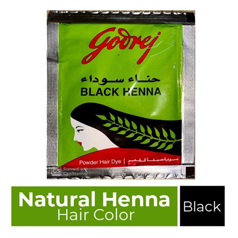 Godrej Natural black henna Powder Hair Dye Color Single Satchay ...