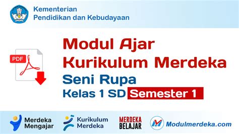 11 Modul Ajar Seni Rupa Kelas 1 Sd Semester 1 Kurikulum Merdeka Bab 1 Sampai 11