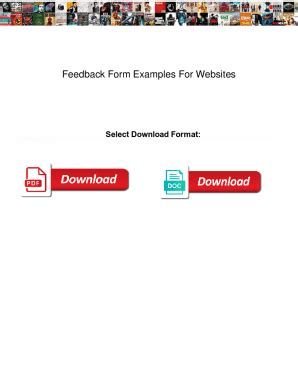 Fillable Online Feedback Form Examples For Websites Feedback Form