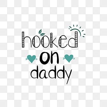 Hand Drawn Beard Hooked On Dad Phrase Svg Art Word Svg Sentence