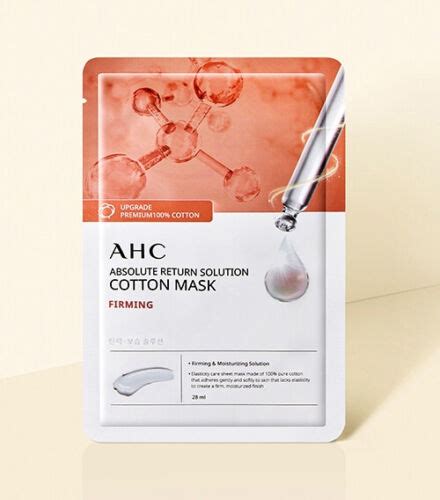 Ahc Absolute Return Solution Cotton Mask For Firming 28ml 25ea 1box Ebay