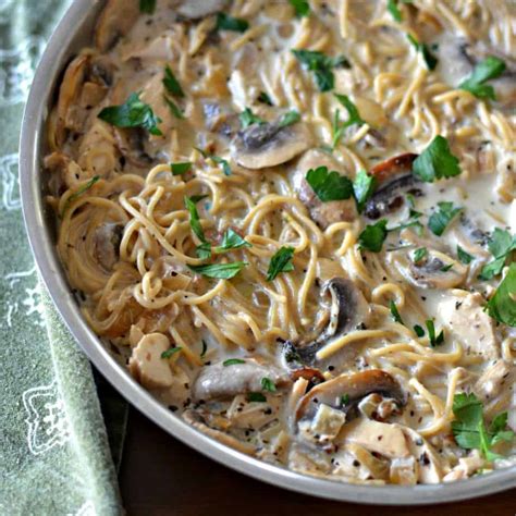 Fettuccine Alfredo With Chicken And Mushrooms