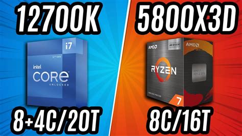 Ryzen 7 5800x3d Vs Core I7 12700k Gaming Benchmarks Youtube