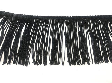 4 Black Fringe Etsy