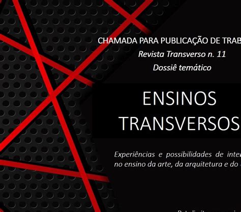 Revista Transverso lança chamada para dossiê temático na edição de