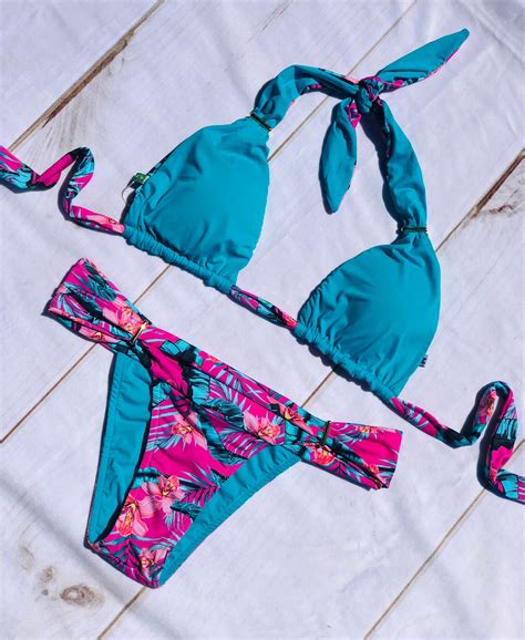 Brasilianische Bikini Set Dreieck Oben Niedrigen Anstieg Etsy