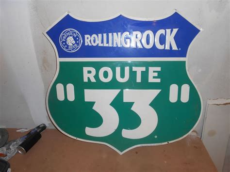 Rolling Rock 33 Big Metal Sign Rolling Rock Rock Sign Metal Signs