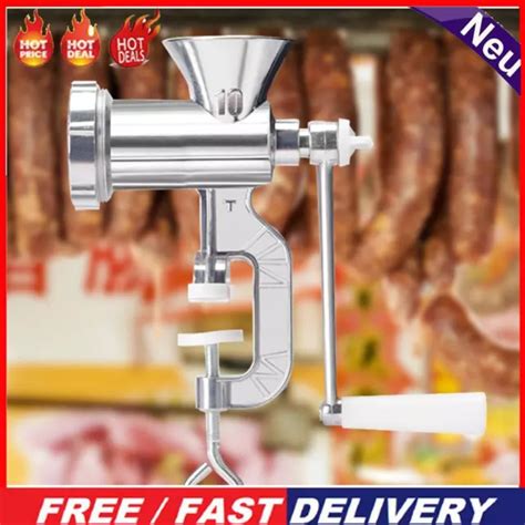 Food Processor Manual Meat Grinder Sausage Stuffer Filler Enema Meat