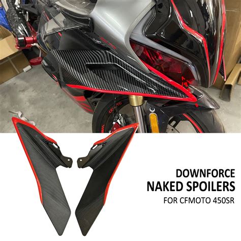 Cf Sr Motorcycle Front Side Downforce Naked Spoilers Fixed Winglet