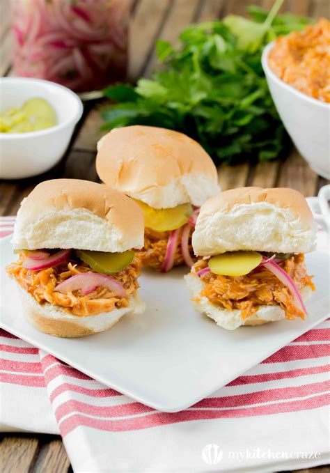 BBQ Pulled Chicken Sliders A Recipe Video My Kitchen Craze