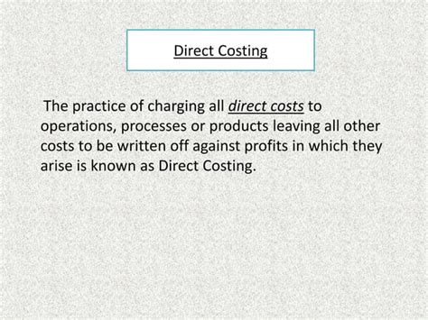 Methods And Techniques Of Costing PPT