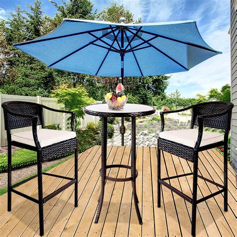 Outdoor High Top Table And Chair Patio Furniture High Top Table Set