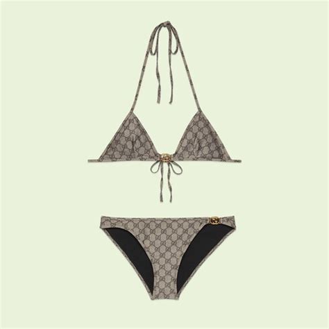 Bikini de jersey elástico con GG inbeige y ébano GUCCI MX