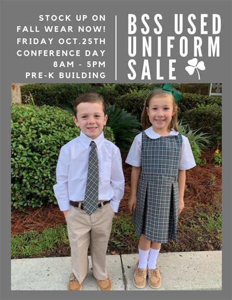 2019 Fall Used Uniform Sale Blessed Sacrament Catholic School