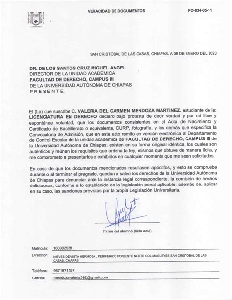 Veracidad de documentos - Derecho - Studocu