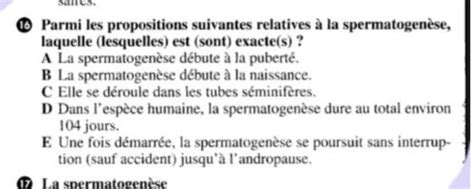 SOLVED 10 Parmi les propositions suivantes relatives à la