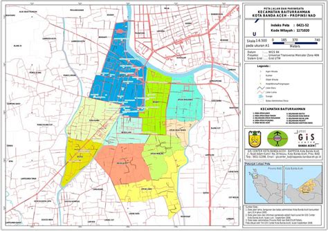 Peta Hasil Survey Jalan Dan Sarana Pariwisata Kecamatan Baiturrahman