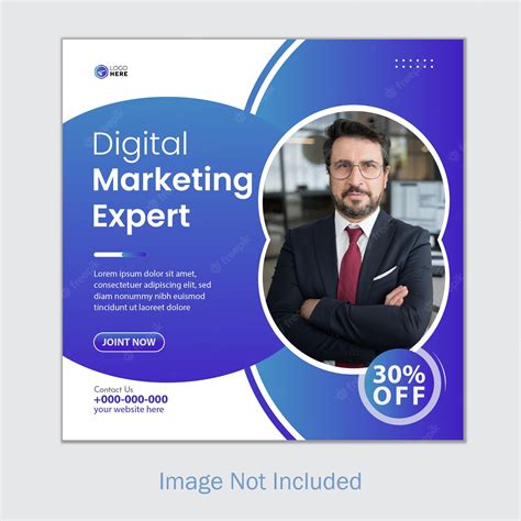 Premium Vector Digital Marketing Expert Social Media Post Cover Template