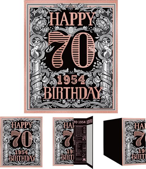 Qiqee Canada 2024 70th Birthday Greeting Card 70 Year Old Birthday