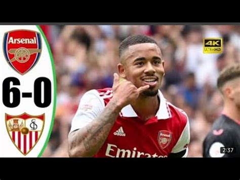 ARSENAL VS SEVIlLA 4 0 First Half All Goals And Extended Highlights