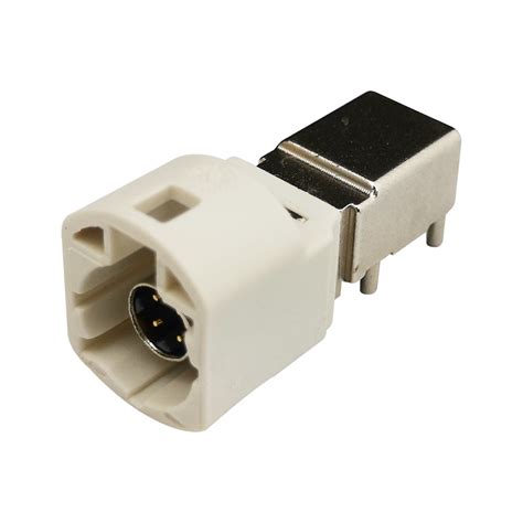 Right Angle Type Pcb Mount Hsd Lvds 4 Pin Connector For Automotive