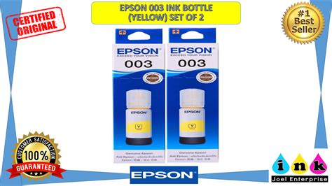 Epson 003 Ink Bottle Yellow Set Of 2 Lazada Ph