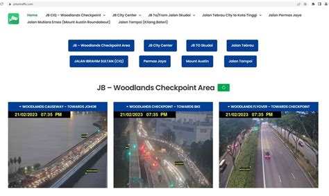 Woodlands Checkpoint & Tuas Checkpoint Causeway Traffic Camera (Live)