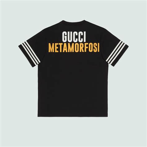 Adidas X Gucci Cotton T Shirt In Black Gucci® Pl