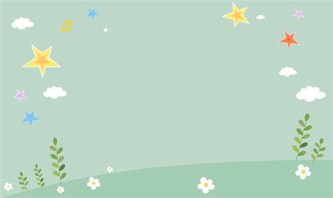 Green Beautiful Kids Background Nature Landscape Vector Illustration