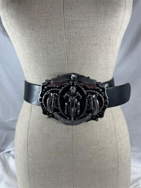 Huge Harley Davidson Live To Ride Ride To Live Belt B Gem