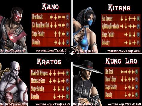 Список комбинаций в mortal kombat 9 - секреты и приемы бойцов