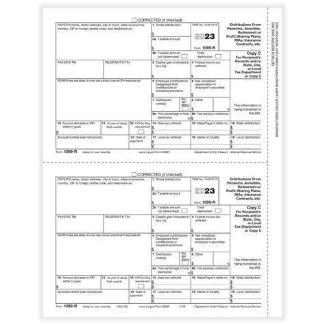 ComplyRight® 2023 1099-R Tax Form, Recipient Copy C and/or State, City ...