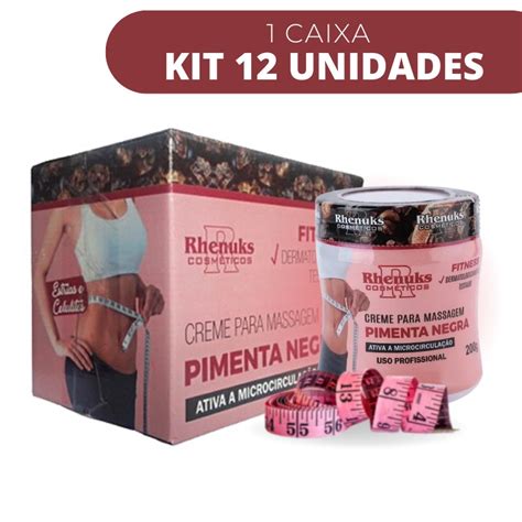 Creme Redutor de Medidas Pimenta Negra 200g Rhenuks Cosméticos 12