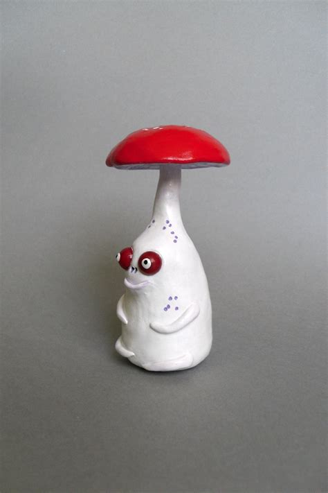 Polymer Clay Mushroom Amanita Mushroom Decor Clay Mushroom Etsy