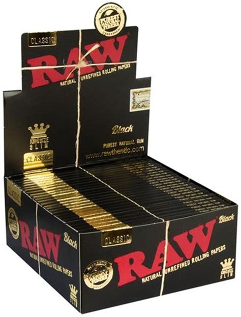 Raw Natural Unrefined Rolling Paper Black King Size Nevada Cash Carry