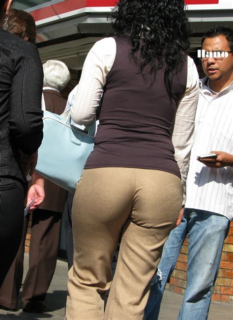 Brunette Big Ass Office Pants