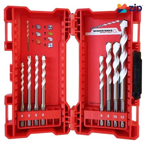 Milwaukee Piece Shockwave Multi Material Drill Bit Set