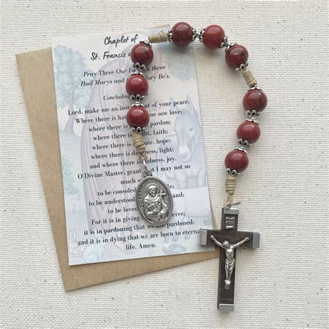 Saint Francis Of Assisi Chaplet Catholic Devotion Confirmation Baptism Anniversary T Made