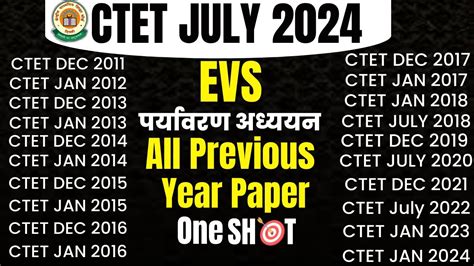 CTET EVS Previous Year Question Paper CTET EVS Paper 1 Complete